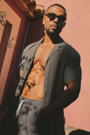 Geo Printed Shirt in Black