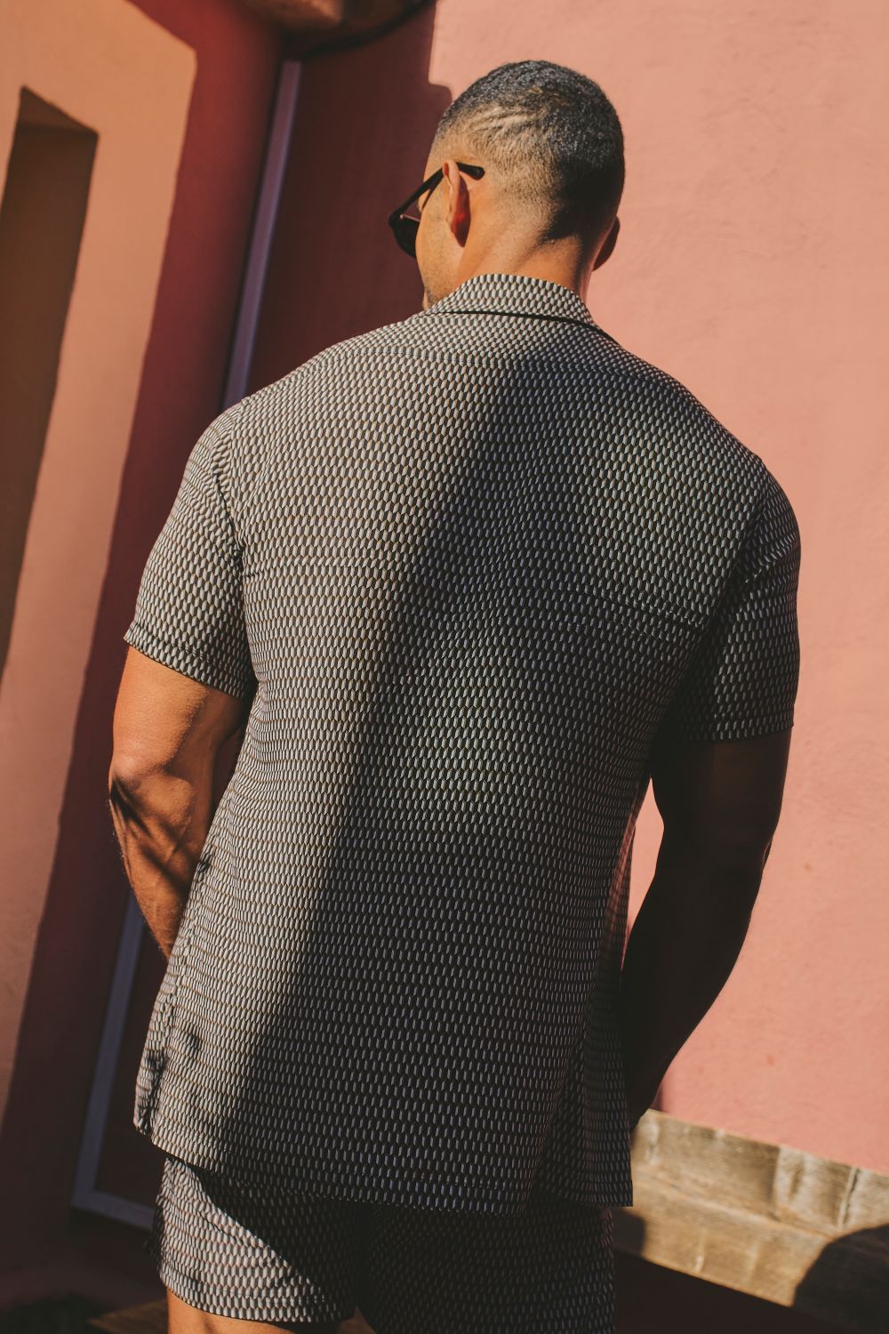 Geo Printed Shirt in Black