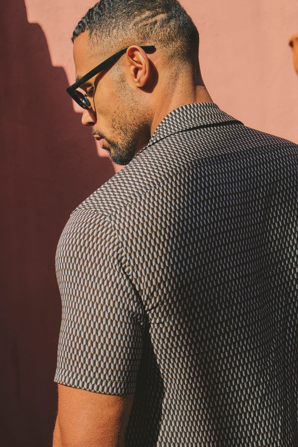 Geo Printed Shirt in Black