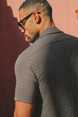 Geo Printed Shirt in Black