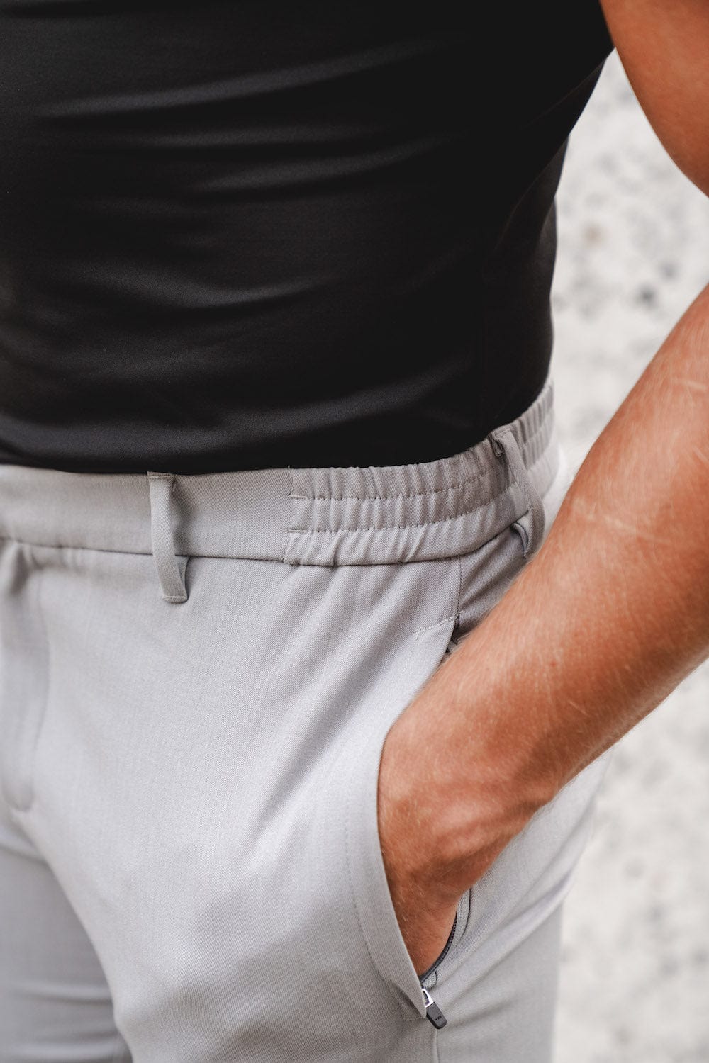 Smart Performance Trousers in Grey - TAILORED ATHLETE - ROW