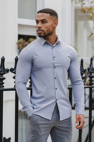 Bamboo Shirt in Mid Grey - TAILORED ATHLETE - ROW