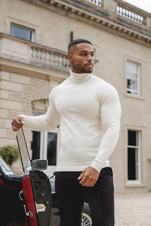 Super Soft Roll Neck in Chalk - TAILORED ATHLETE - ROW