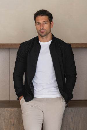 Light Weight Bomber Jacket in Black