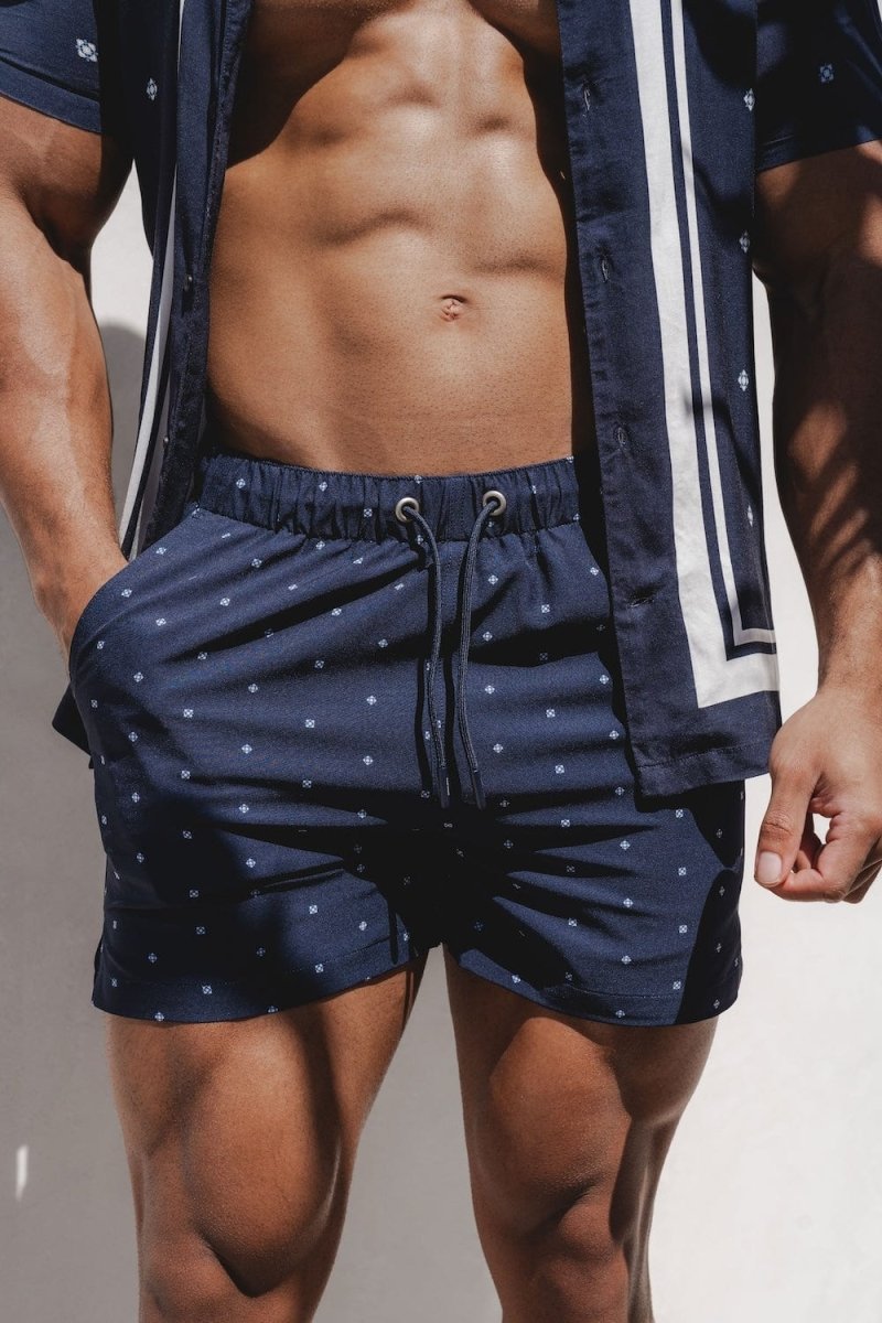 Printed Medallion Swim Short - TAILORED ATHLETE - ROW