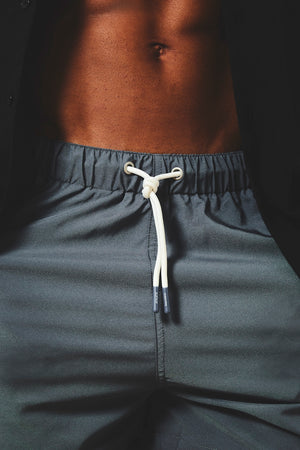 Quick Dry Plain Swim Shorts in Graphite