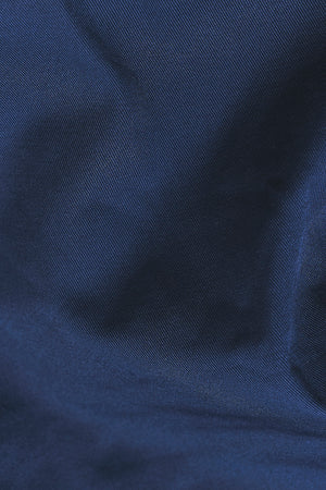 Smart Pleated Cotton Side Adjust Shorts in Navy