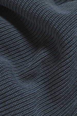 Pure Cotton Knitted Textured Crew Neck Jumper in Iron Grey