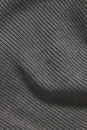 Pure Cotton Knitted Textured Crew Neck Jumper in Charcoal Marl