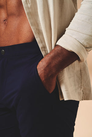 Quick Dry Hybrid Side Adjuster Swim Short in Navy