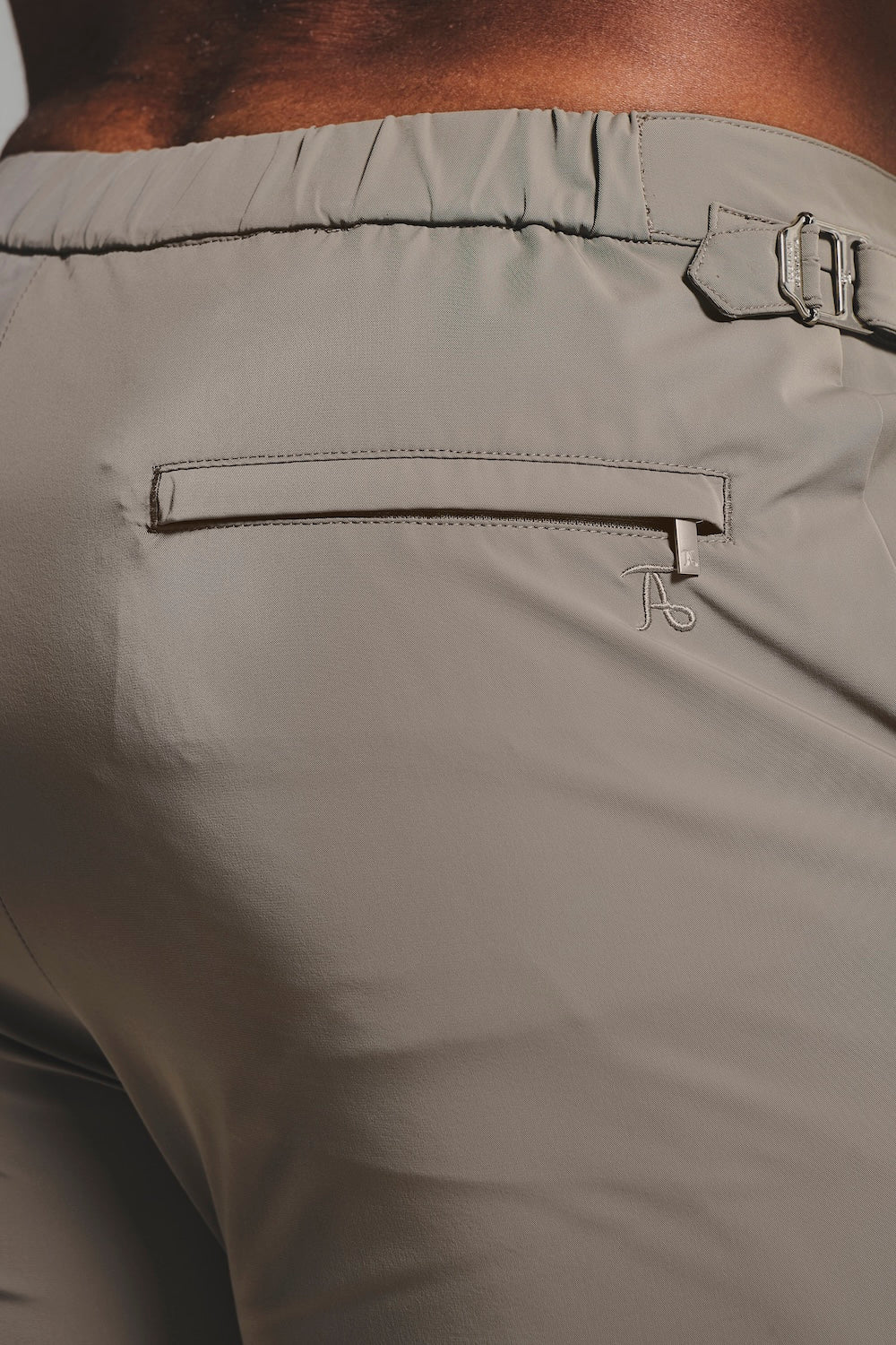 Quick Dry Hybrid Side Adjuster Swim Short in Mushroom