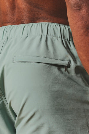 Quick Dry Plain Swim Short in Sage