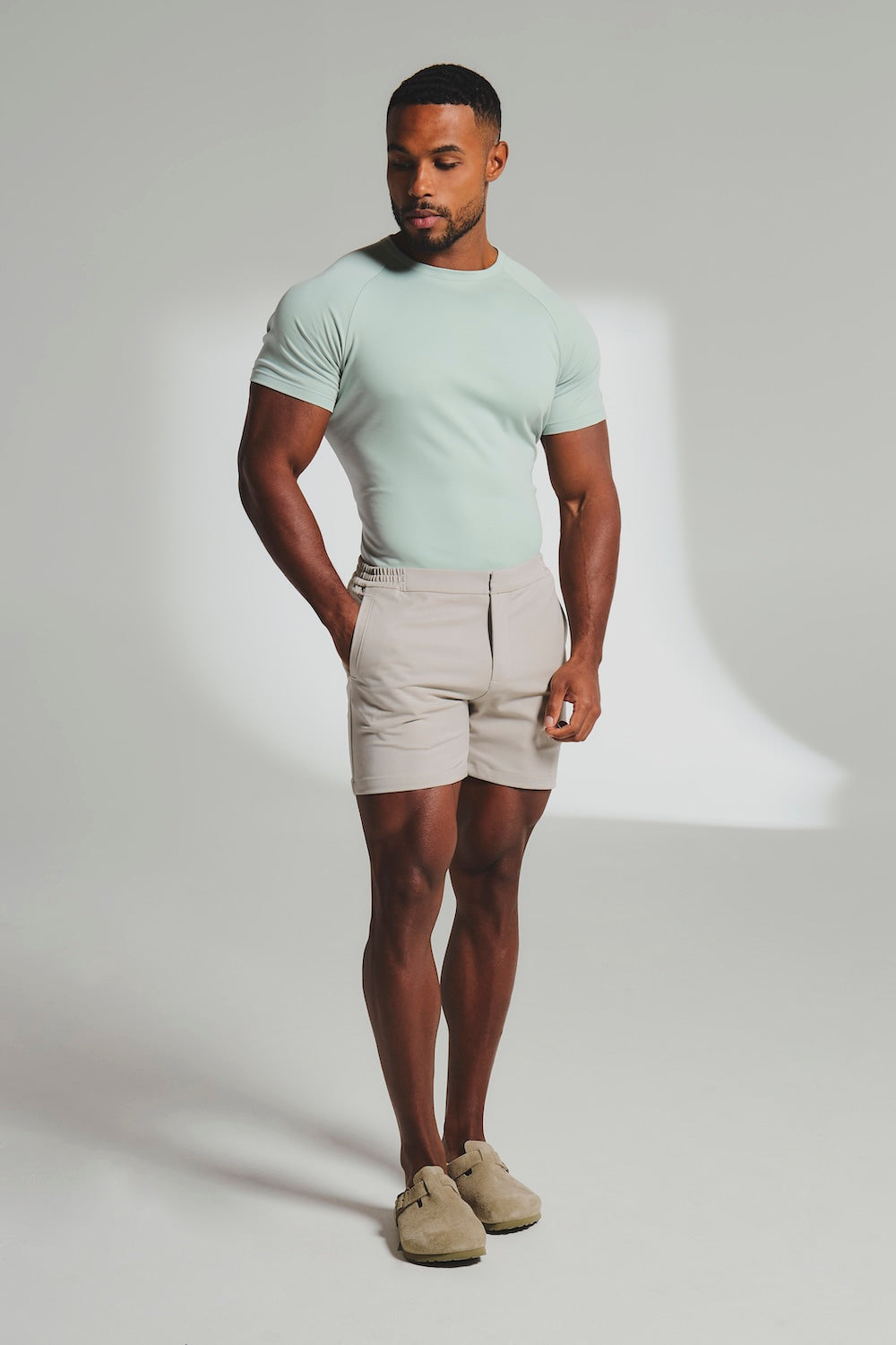 Mercerised Cotton T-Shirt in Duck Egg Blue