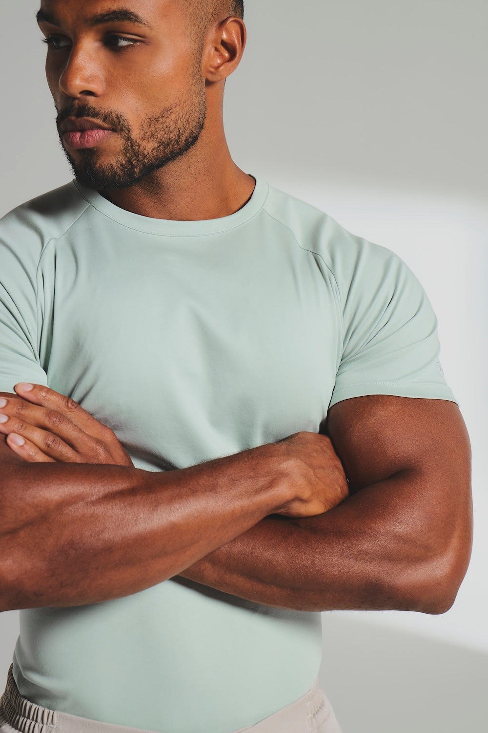 Mercerised Cotton T-Shirt in Duck Egg Blue