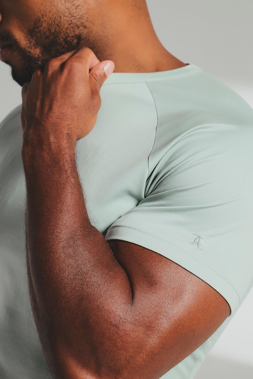 Mercerised Cotton T-Shirt in Duck Egg Blue