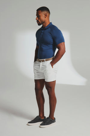 Muscle Fit Polo Shirt in Ink Blue
