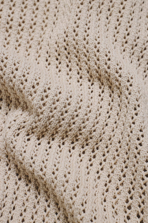 Crochet Knitted Vest in Neutral