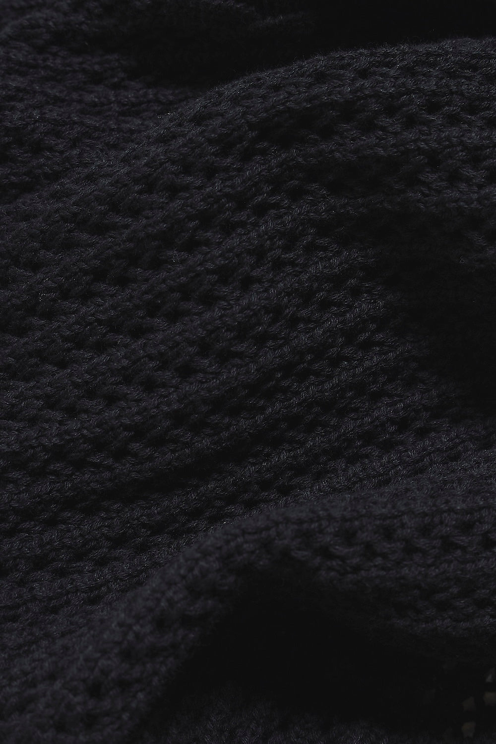 Crochet Knitted Shirt in Black