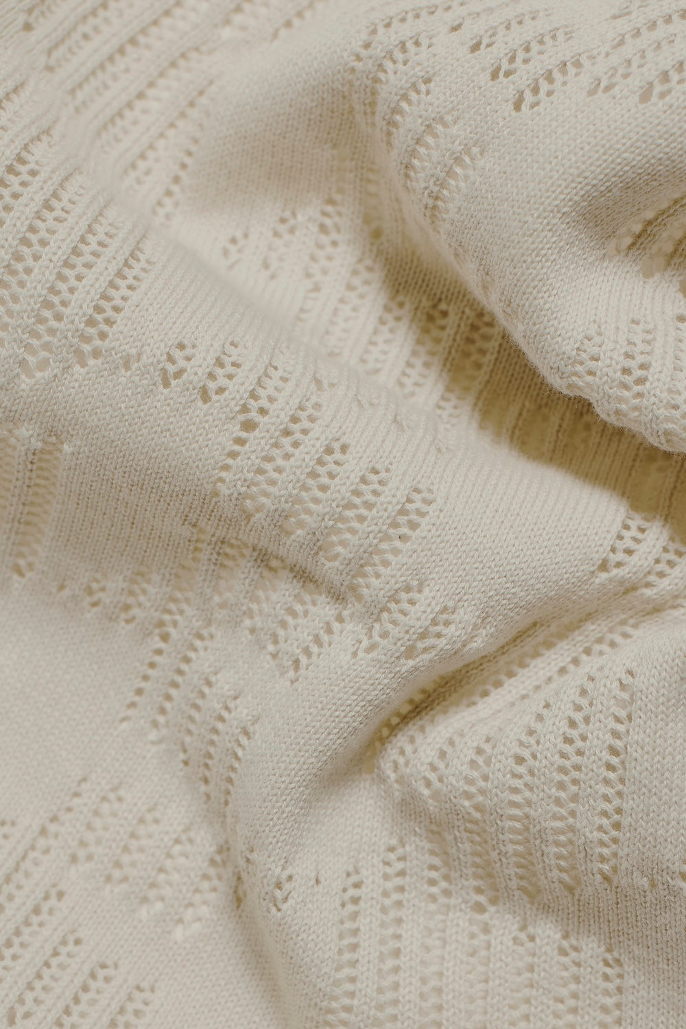 Geo Crochet Knitted Shirt in Neutral