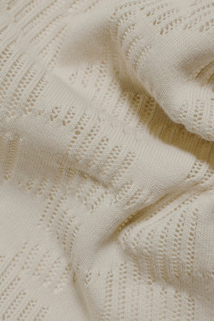 Geo Crochet Knitted Shirt in Neutral