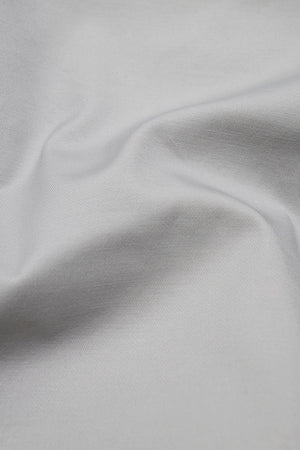 Smart Pleated Cotton Side Adjust Shorts in Pale Grey