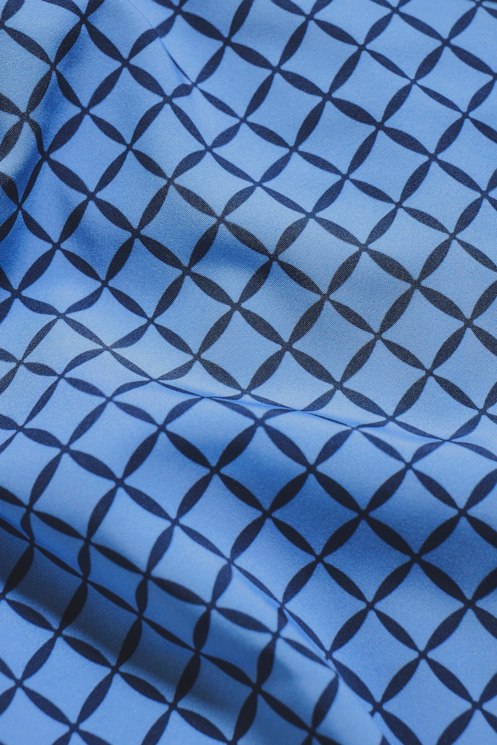 Quick Dry Printed Circle Geo Swim Short in Blue