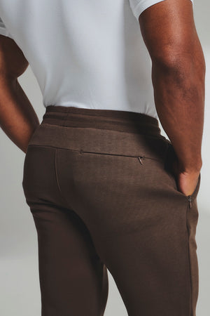 Luxe Sweat Smart Joggers in Chocolate