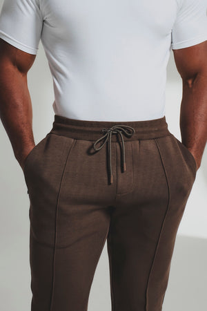 Luxe Sweat Smart Joggers in Chocolate
