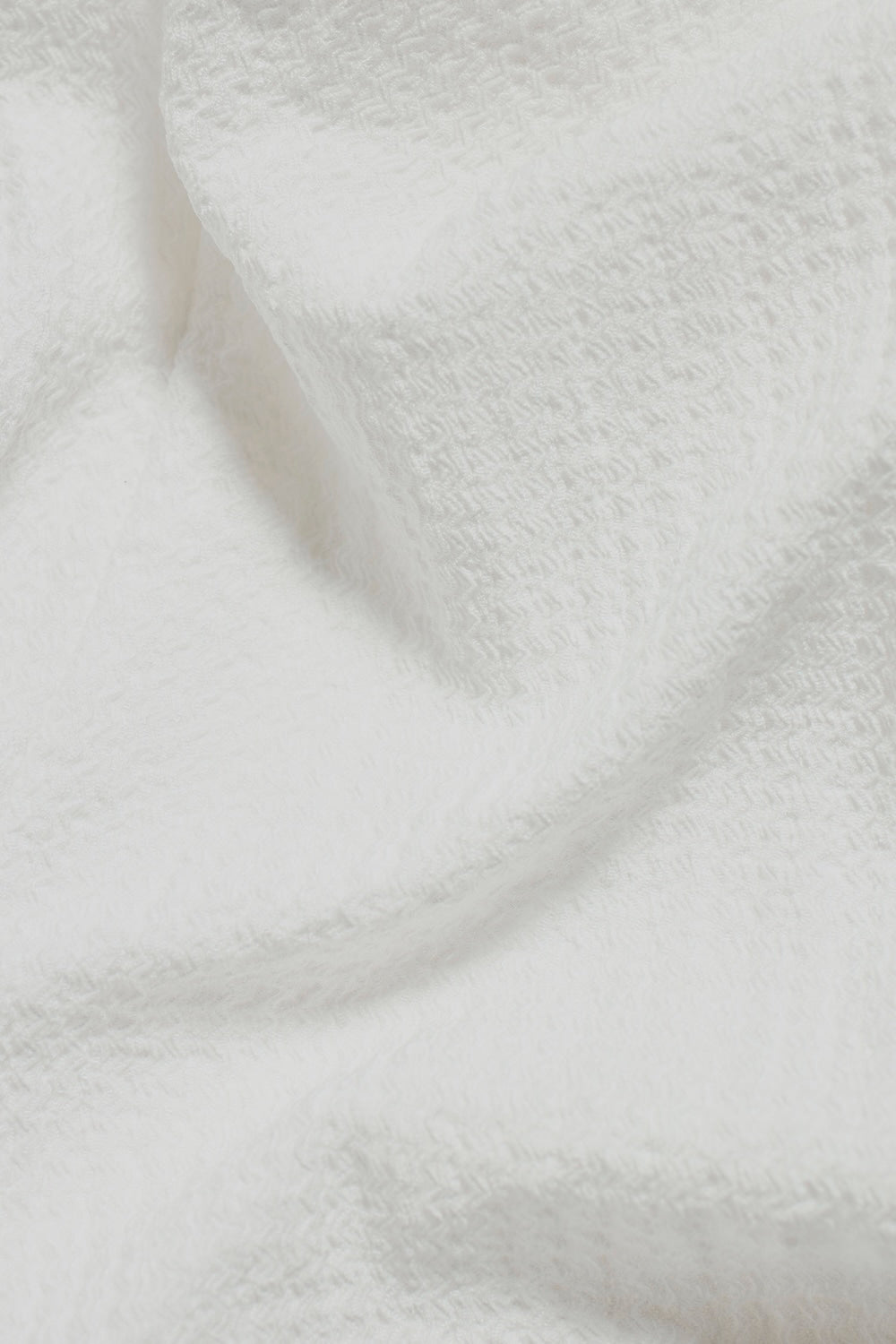 Textured Cuban Collar Shirt in White