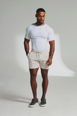 Luxe Sweat Shorts in Chalk