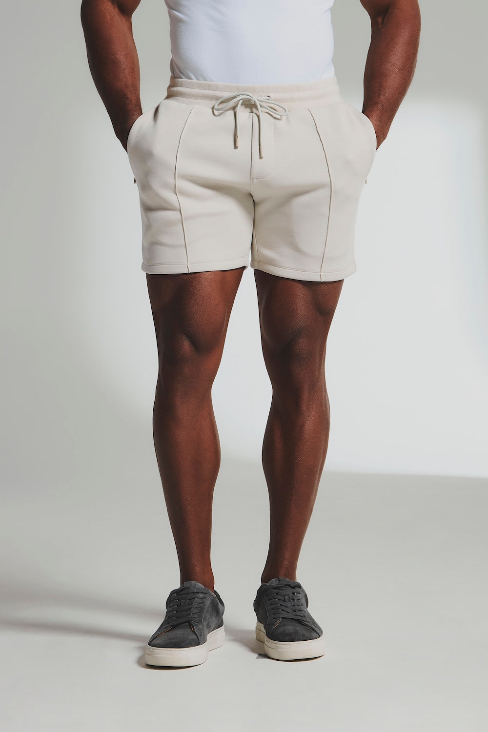 Luxe Sweat Shorts in Chalk