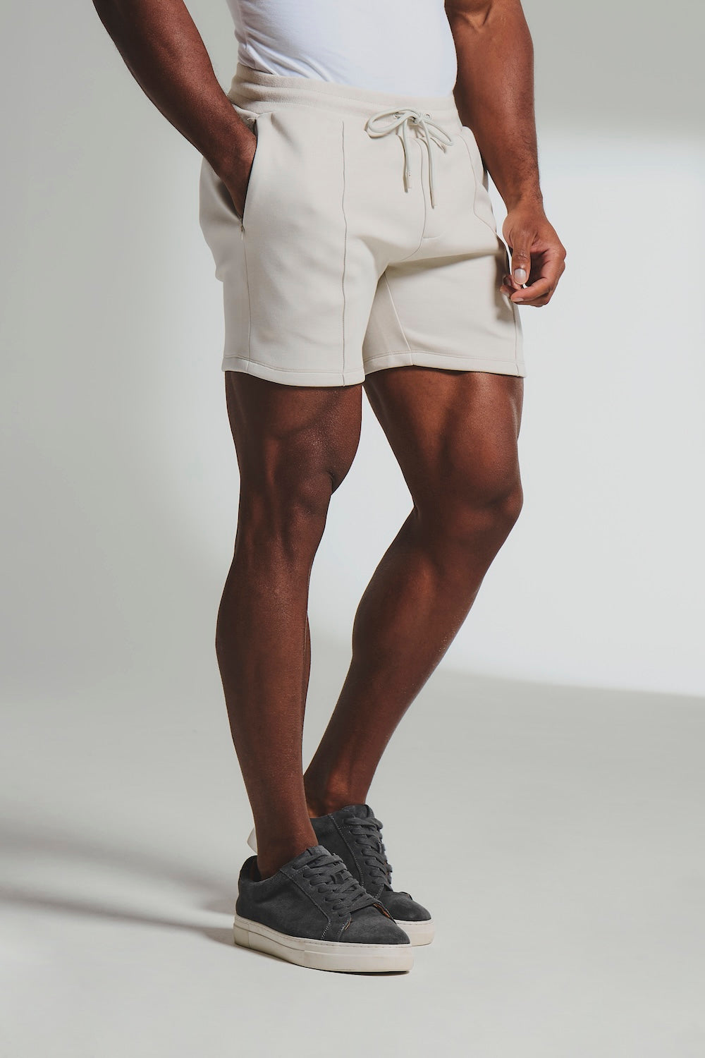 Luxe Sweat Shorts in Chalk