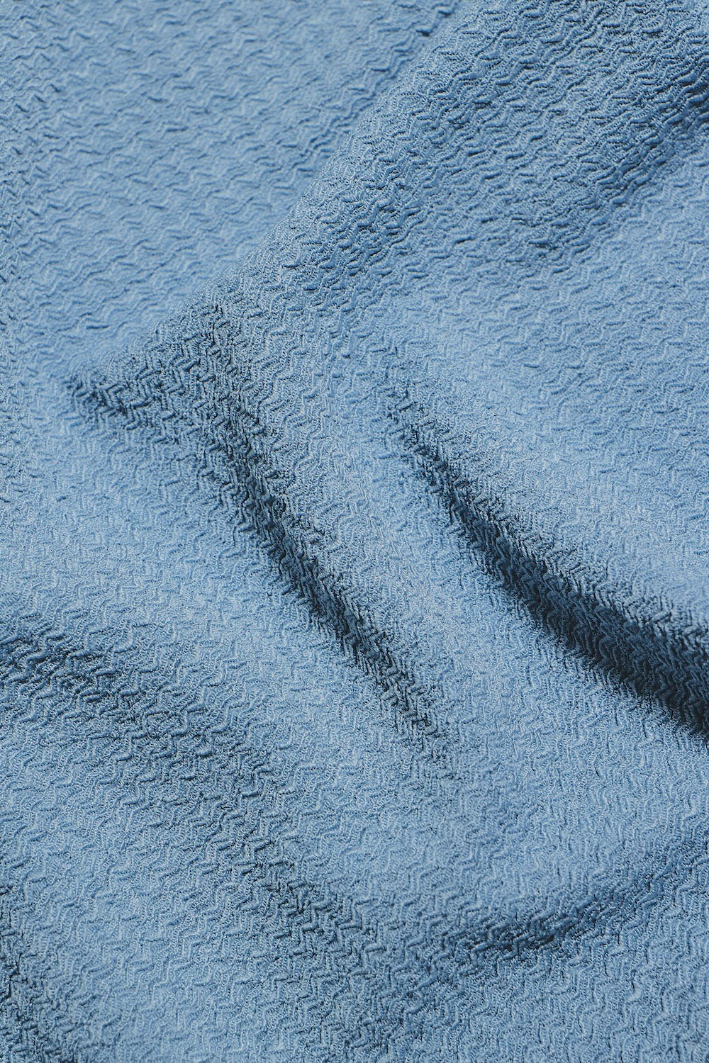 Textured Cuban Collar Shirt in Slate Blue