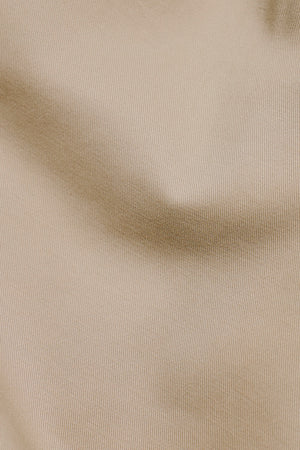 Smart Pleated Cotton Side Adjust Trouser in Stone