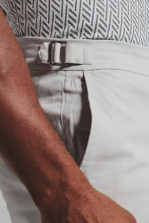 Smart Chino Side Adjuster Shorts in Dove Grey