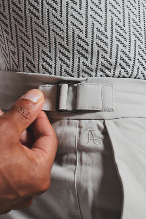 Smart Chino Side Adjuster Shorts in Dove Grey