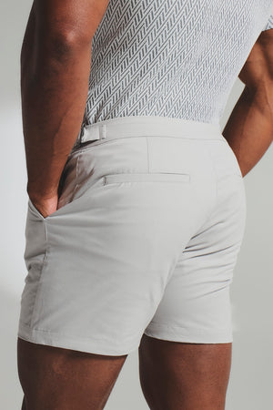 Smart Chino Side Adjuster Shorts in Dove Grey