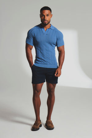 Smart Chino Side Adjuster Shorts in Navy