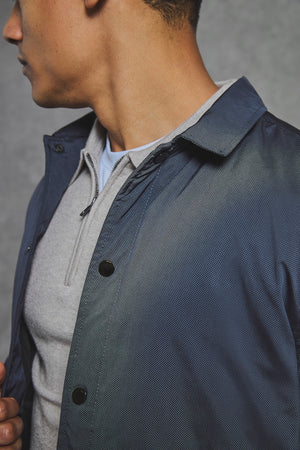 Shower Resistant Padded Coat Jacket in Navy