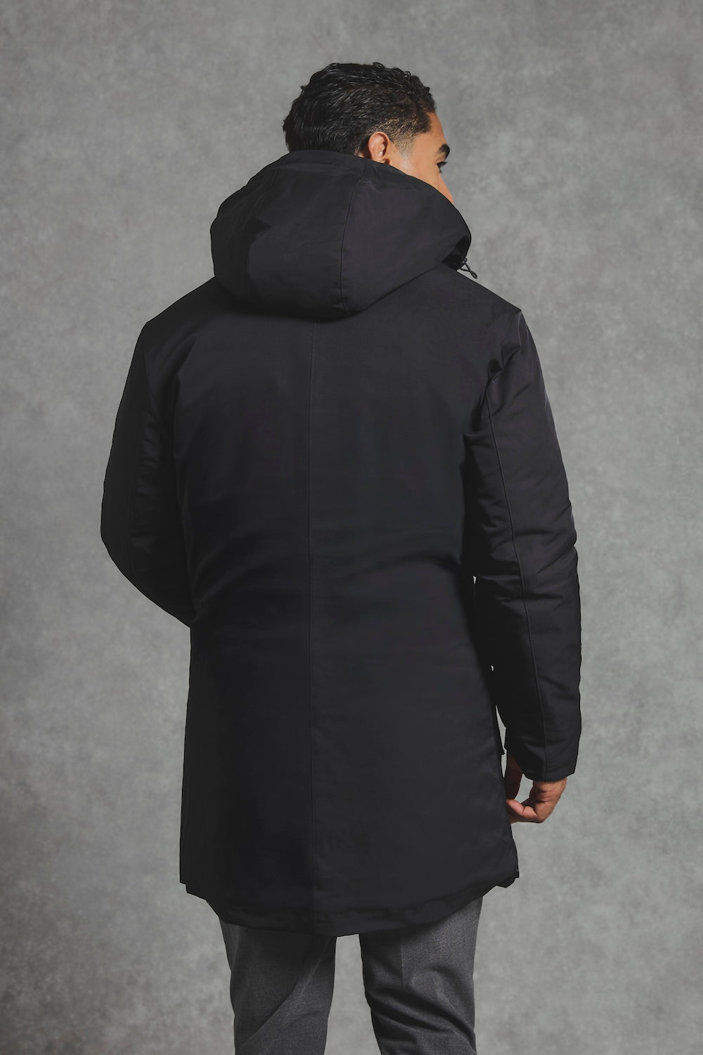 Shower Resistant Padded Parka in Black