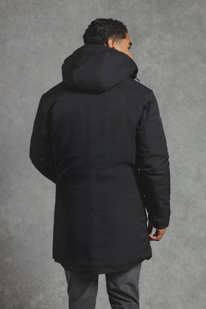 Shower Resistant Padded Parka in Black