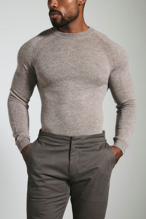 Smart Chino Side Adjuster Trousers in Mocha
