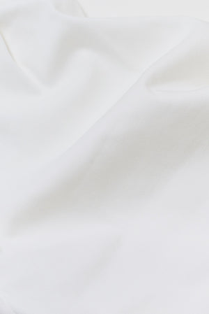 Smart Pleated Cotton Side Adjust Shorts in White