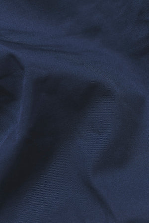 Smart Pleated Cotton Side Adjust Trouser in Navy