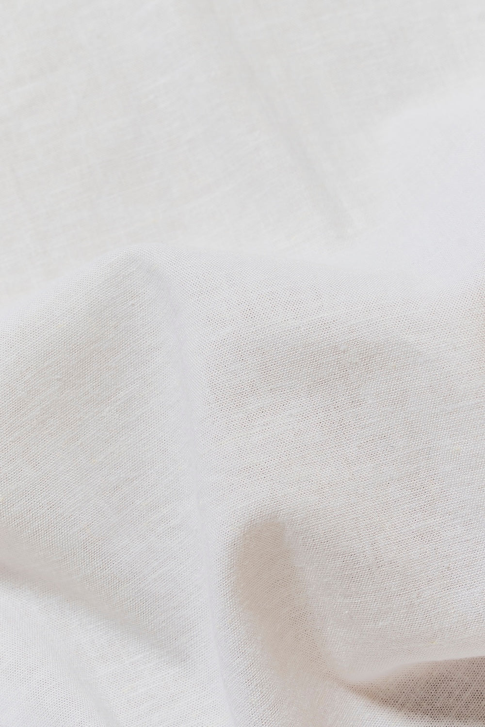 Stretch Linen Blend Button Through Shirt in White