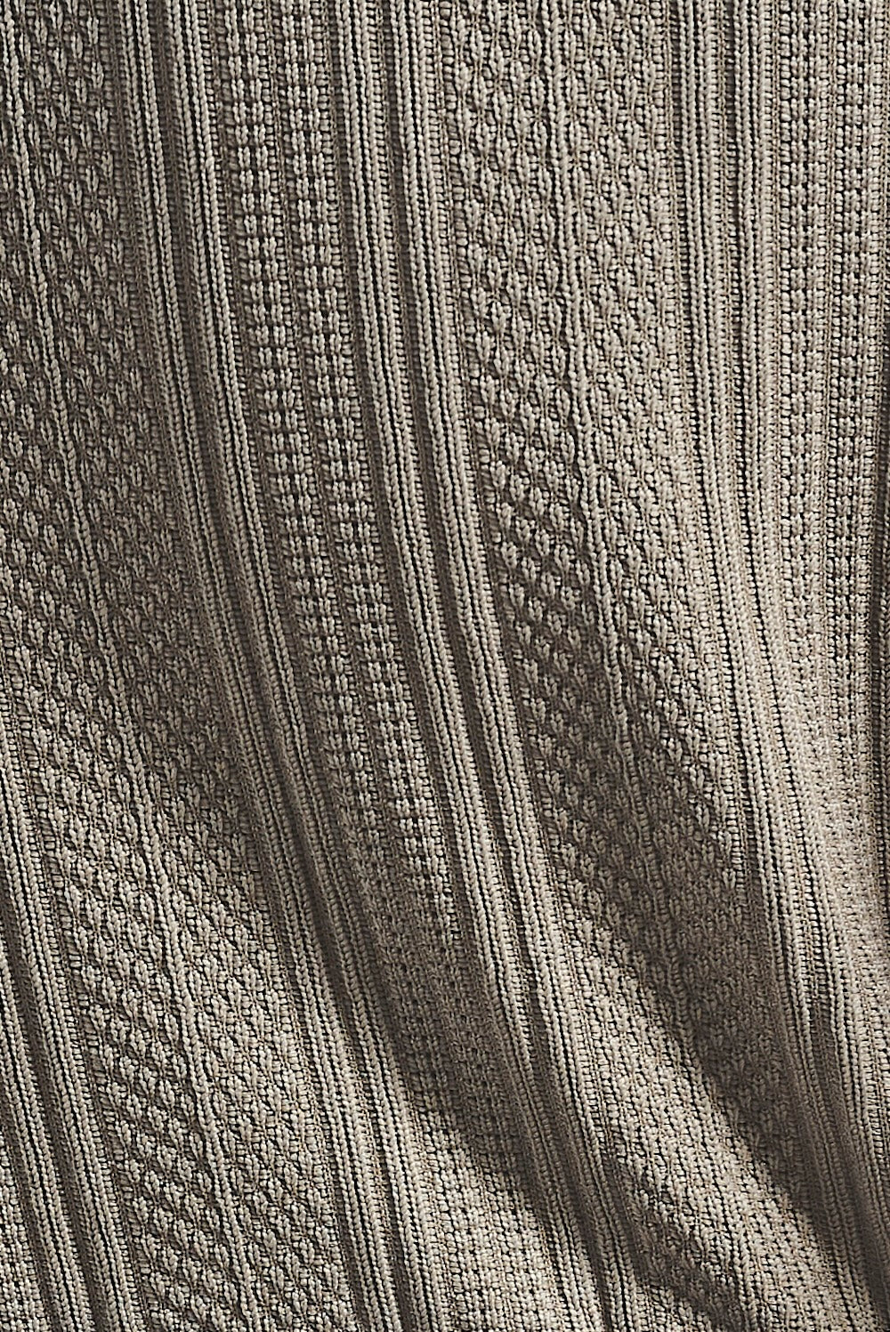 Stripe Patterned Cuban Collar Shirt in Dark Putty