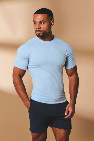 Muscle Fit T-Shirt in Pale Blue