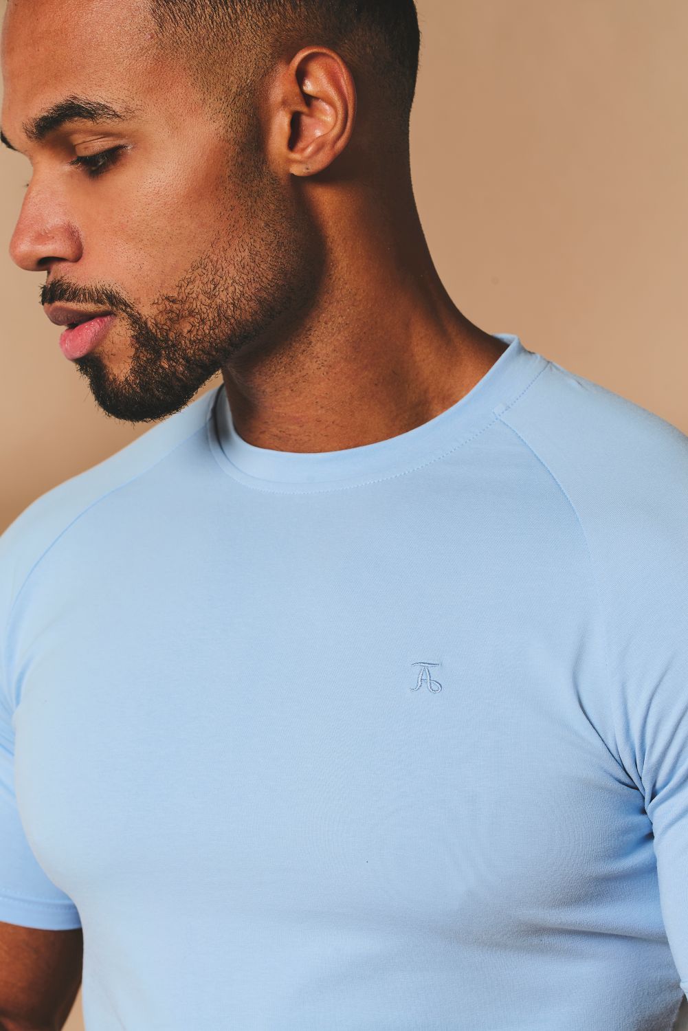 Muscle Fit T-Shirt in Pale Blue