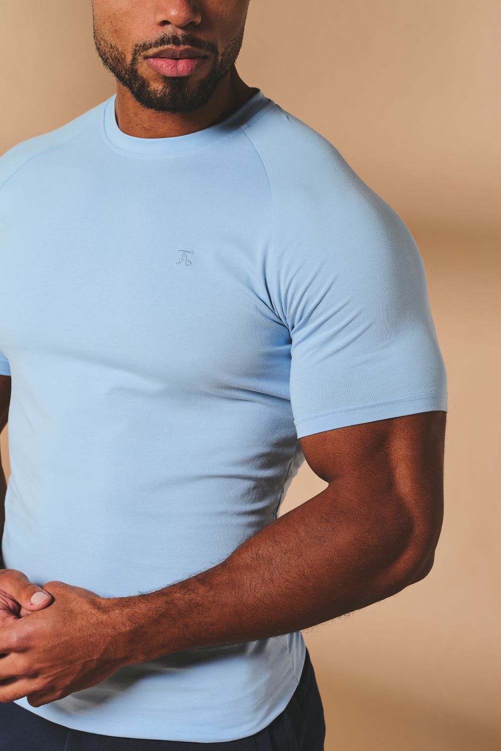 Muscle Fit T-Shirt in Pale Blue