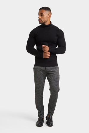 Supersoft Roll Neck in Black - TAILORED ATHLETE - ROW